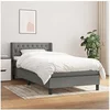 Image de Boxspring met matras stof donkergrijs 100x200 cm3129930