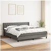 Image de Boxspring met matras stof donkergrijs 160x200 cm3129962