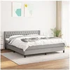 Image de Boxspring met matras stof lichtgrijs 180x200 cm3129969