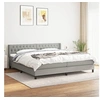 Image de Boxspring met matras stof lichtgrijs 200x200 cm3129977