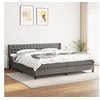 Image de Boxspring met matras stof donkergrijs 200x200 cm3129978