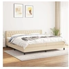 Image de Boxspring met matras stof cràmekleurig 200x200 cm3129982