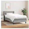 Image de Boxspring met matras stof lichtgrijs 80x200 cm3129985