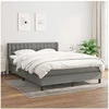 Image de Boxspring met matras stof donkergrijs 140x200 cm3130034
