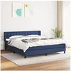 Image de Boxspring met matras stof blauw 160x200 cm3130047