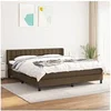 Image de Boxspring met matras stof donkerbruin 180x200 cm3130052