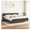 Image de Boxspring met matras stof donkerbruin 200x200 cm3130060