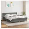 Image de Boxspring met matras stof donkergrijs 180x200 cm3130130