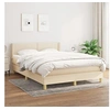 Image de Boxspring met matras stof cràmekleurig 140x190 cm3130190