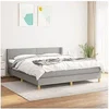 Image de Boxspring met matras stof lichtgrijs 180x200 cm3130209