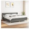 Image de Boxspring met matras stof donkergrijs 200x200 cm3130218
