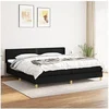 Image de Boxspring met matras stof zwart 200x200 cm3130219