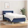 Image de Boxspring met matras stof blauw 100x200 cm3130255