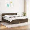 Image de Boxspring met matras stof donkerbruin 160x200 cm3130284