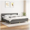 Image de Boxspring met matras stof donkergrijs 200x200 cm3130298