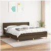 Image de Boxspring met matras stof donkerbruin 160x200 cm3130364
