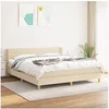 Image de Boxspring met matras stof cràmekleurig 160x200 cm3130366