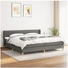 Image de Boxspring met matras stof donkergrijs 200x200 cm3130378