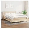Image de Boxspring met matras stof cràmekleurig 140x190 cm3130430