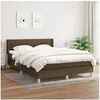 Image de Boxspring met matras stof donkerbruin 140x200 cm3130436