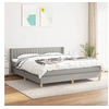 Image de Boxspring met matras stof lichtgrijs 160x200 cm3130441
