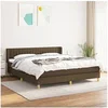 Image de Boxspring met matras stof donkerbruin 160x200 cm3130444