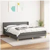 Image de Boxspring met matras stof donkergrijs 180x200 cm3130450