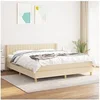 Image de Boxspring met matras stof cràmekleurig 180x200 cm3130454