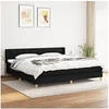 Image de Boxspring met matras stof zwart 200x200 cm3130459