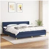 Image de Boxspring met matras stof blauw 200x200 cm3130463