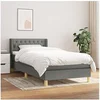 Image de Boxspring met matras stof donkergrijs 100x200 cm3130490