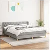 Image de Boxspring met matras stof lichtgrijs 180x200 cm3130529