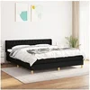Image de Boxspring met matras stof zwart 180x200 cm3130531