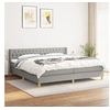 Image de Boxspring met matras stof lichtgrijs 200x200 cm3130537