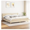 Image de Boxspring met matras stof cràmekleurig 200x200 cm3130542