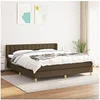 Image de Boxspring met matras stof donkerbruin 180x200 cm3130612