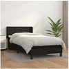 Image de Boxspring met matras kunstleer zwart 90x200 cm3130637