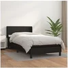 Image de Boxspring met matras kunstleer zwart 90x190 cm3130691