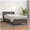 Image de Boxspring met matras kunstleer grijs 100x200 cm3130767