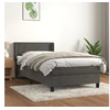 Image de Boxspring met matras fluweel donkergrijs 90x200 cm3130818
