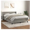 Image de Boxspring met matras fluweel lichtgrijs 140x190 cm3130835