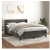 Image de Boxspring met matras fluweel donkergrijs 140x190 cm3130836