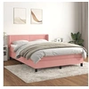 Image de Boxspring met matras fluweel roze 140x200 cm3130846