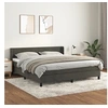 Image de Boxspring met matras fluweel donkergrijs 160x200 cm3130848