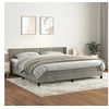 Image de Boxspring met matras fluweel lichtgrijs 200x200 cm3130919