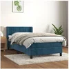 Image de Boxspring met matras fluweel donkerblauw 90x190 cm3130935