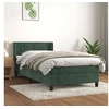 Image de Boxspring met matras fluweel donkergroen 90x200 cm3130940