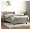 Image de Boxspring met matras fluweel lichtgrijs 100x200 cm3130943