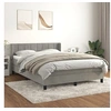 Image de Boxspring met matras fluweel lichtgrijs 140x190 cm3130955