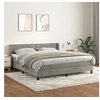 Image de Boxspring met matras fluweel lichtgrijs 160x200 cm3130967